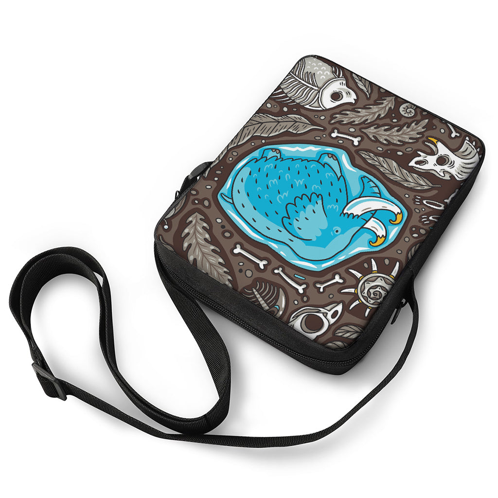 Frozen Mammoth And Fossil Print Rectangular Crossbody Bag
