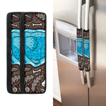 Frozen Mammoth And Fossil Print Refrigerator Handle Covers