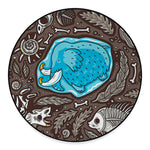Frozen Mammoth And Fossil Print Round Floor Mat