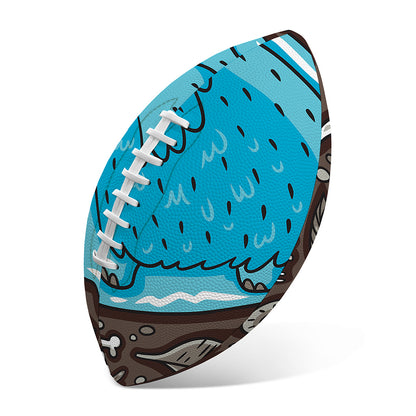 Frozen Mammoth And Fossil Print Rugby Ball