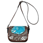 Frozen Mammoth And Fossil Print Saddle Bag