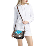 Frozen Mammoth And Fossil Print Saddle Bag