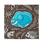 Frozen Mammoth And Fossil Print Silk Bandana