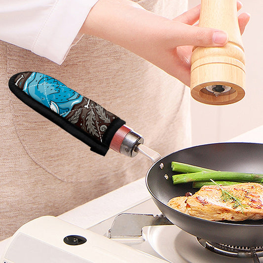 Frozen Mammoth And Fossil Print Skillet Handle Cover