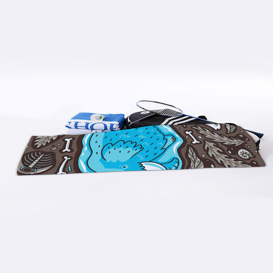 Frozen Mammoth And Fossil Print Sports Towel