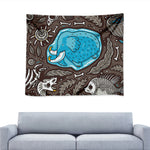 Frozen Mammoth And Fossil Print Tapestry