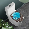 Frozen Mammoth And Fossil Print Toilet Lid Cover