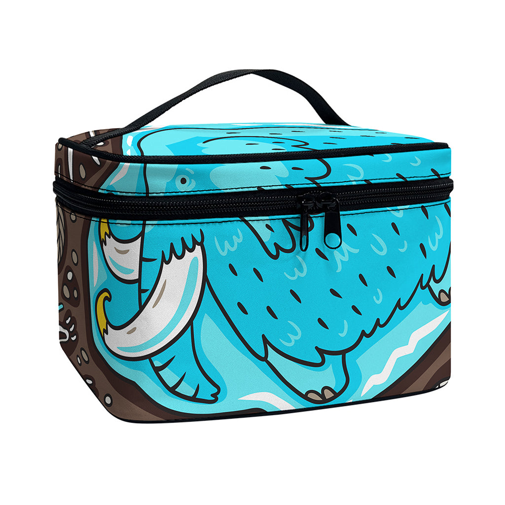Frozen Mammoth And Fossil Print Travel Makeup Bag