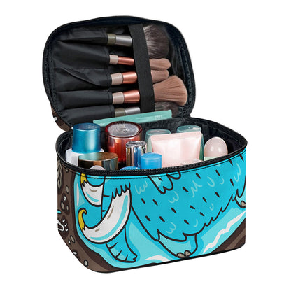 Frozen Mammoth And Fossil Print Travel Makeup Bag