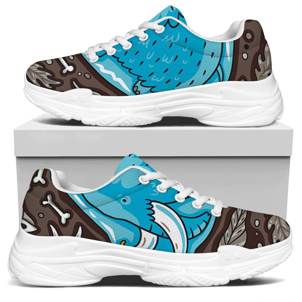 Frozen Mammoth And Fossil Print White Chunky Shoes