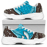 Frozen Mammoth And Fossil Print White Chunky Shoes