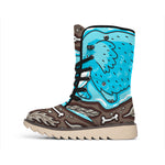 Frozen Mammoth And Fossil Print Winter Boots