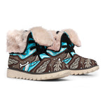 Frozen Mammoth And Fossil Print Winter Boots