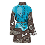 Frozen Mammoth And Fossil Print Women's Bathrobe