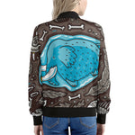 Frozen Mammoth And Fossil Print Women's Bomber Jacket
