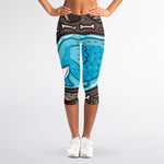 Frozen Mammoth And Fossil Print Women's Capri Leggings