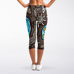 Frozen Mammoth And Fossil Print Women's Capri Leggings