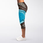 Frozen Mammoth And Fossil Print Women's Capri Leggings