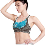 Frozen Mammoth And Fossil Print Women's Sports Bra