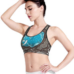 Frozen Mammoth And Fossil Print Women's Sports Bra