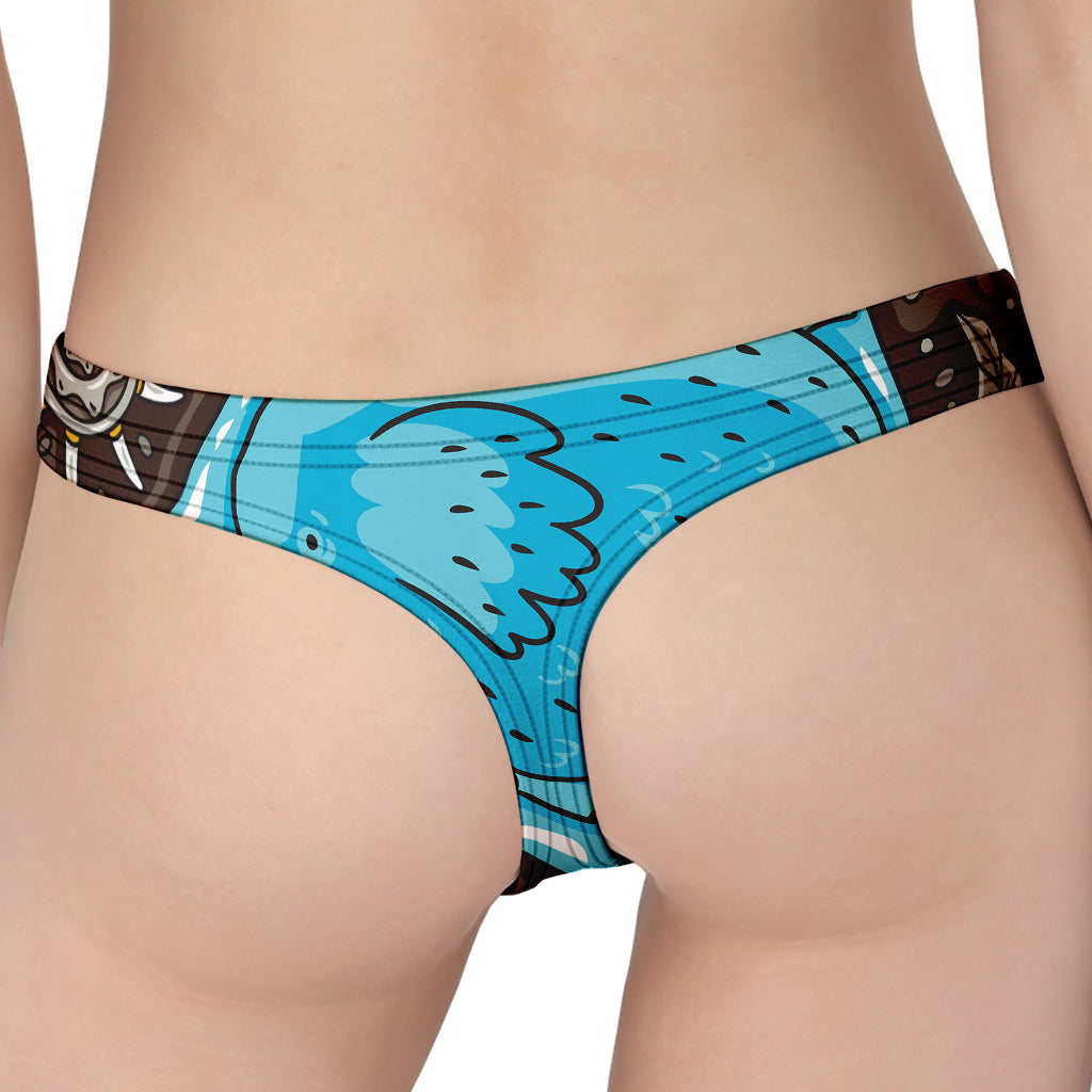 Frozen Mammoth And Fossil Print Women's Thong