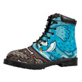 Frozen Mammoth And Fossil Print Padded Collar Lace Up Boots