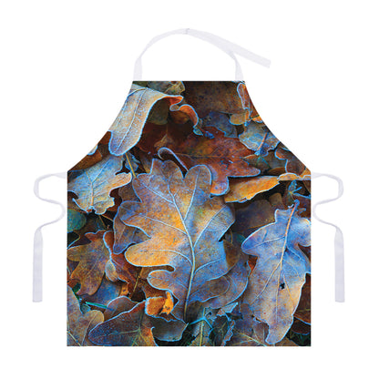 Frozen Oak leaf Print Adjustable Apron