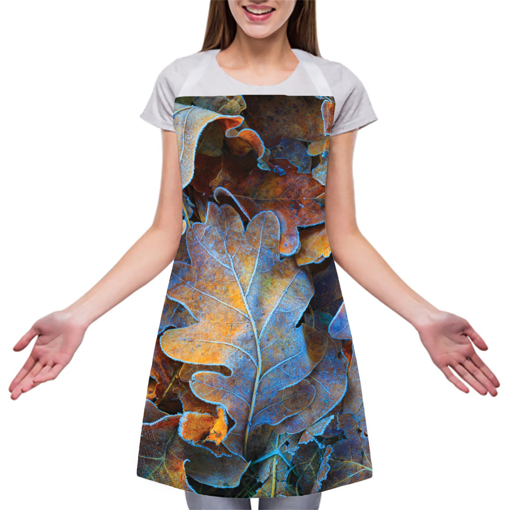 Frozen Oak leaf Print Adjustable Apron
