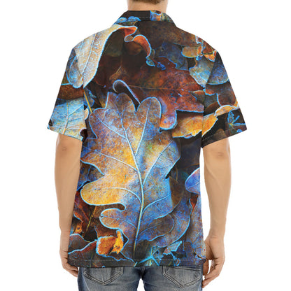 Frozen Oak leaf Print Aloha Shirt