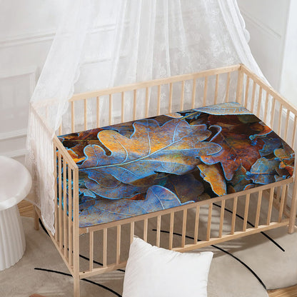 Frozen Oak leaf Print Baby Crib Sheet