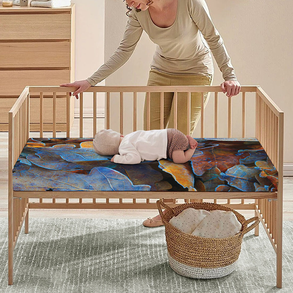 Frozen Oak leaf Print Baby Crib Sheet