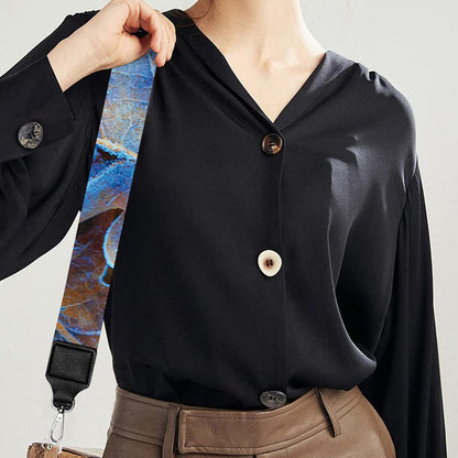 Frozen Oak leaf Print Bag Strap