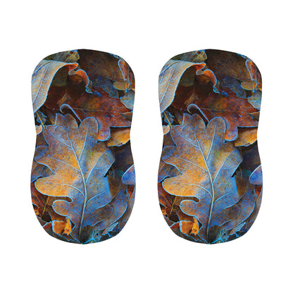 Frozen Oak leaf Print Bar Stool Covers