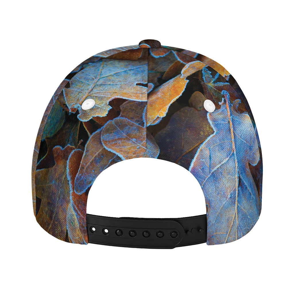 Frozen Oak leaf Print Baseball Cap