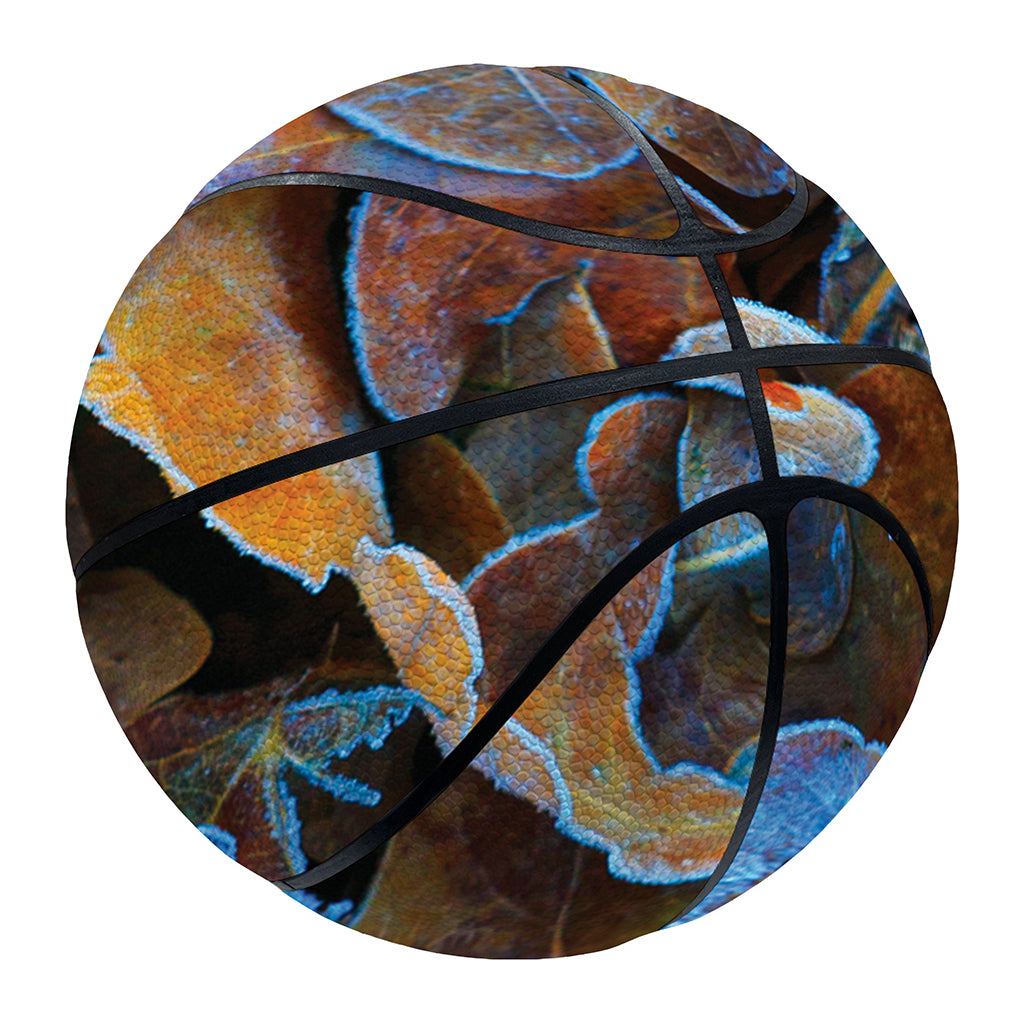 Frozen Oak leaf Print Basketball