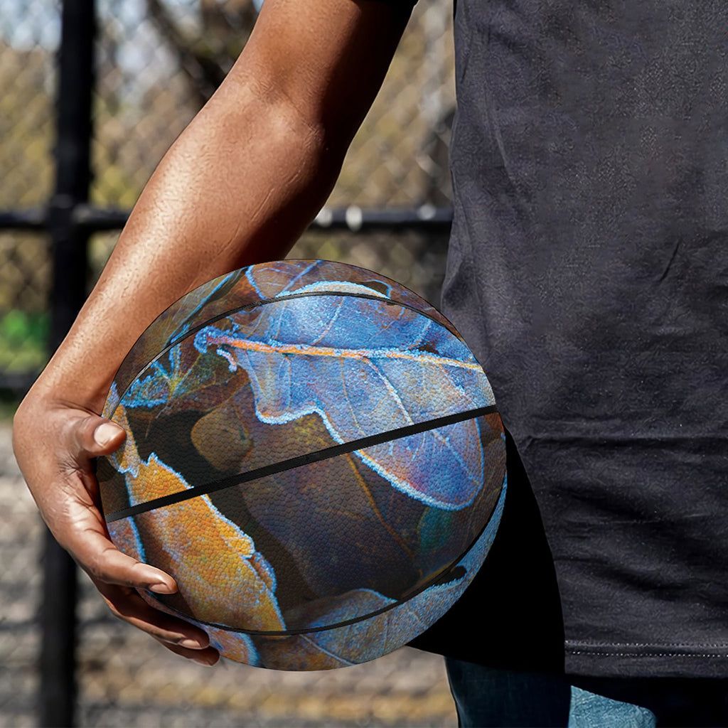 Frozen Oak leaf Print Basketball
