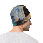 Frozen Oak leaf Print Beanie