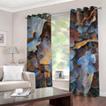 Frozen Oak leaf Print Dimout Grommet Curtains