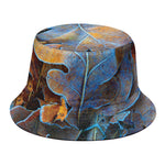 Frozen Oak leaf Print Bucket Hat