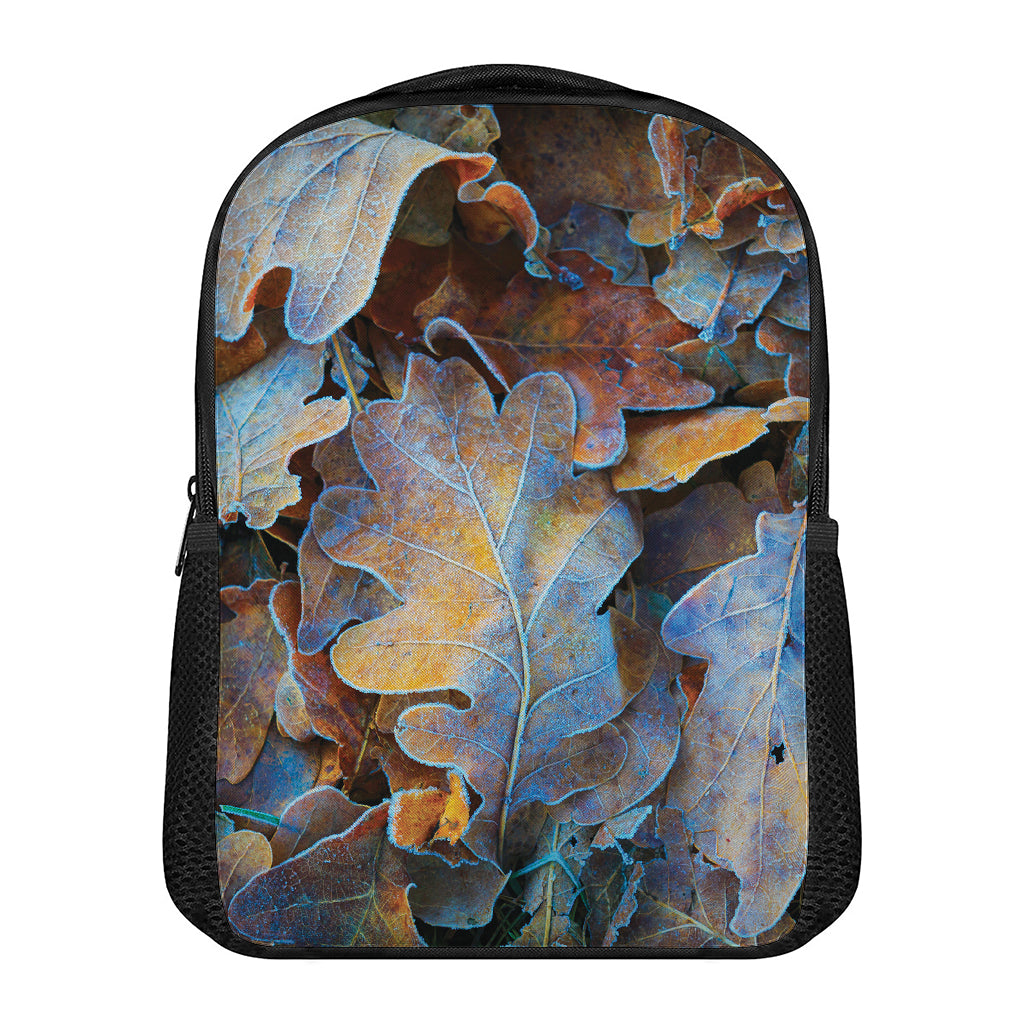 Frozen Oak leaf Print Casual Backpack