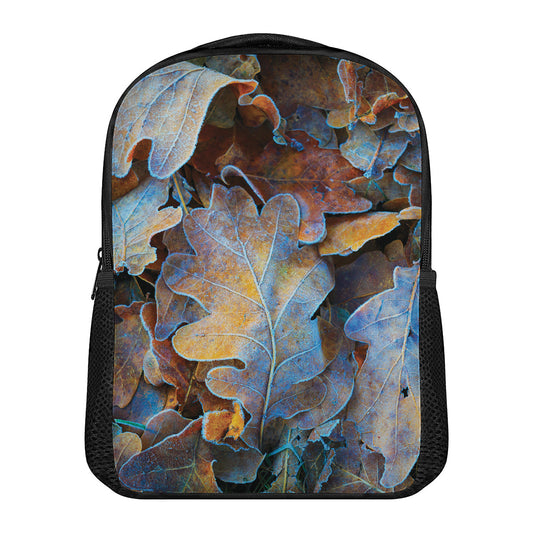 Frozen Oak leaf Print Casual Backpack