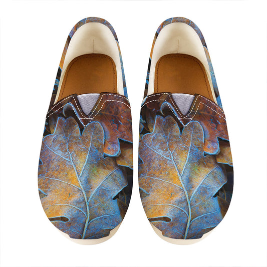 Frozen Oak leaf Print Casual Shoes