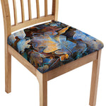 Frozen Oak leaf Print Chair Cushion Cover