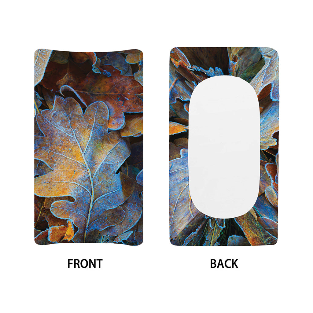 Frozen Oak leaf Print Changing Pad Cover
