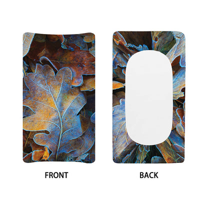 Frozen Oak leaf Print Changing Pad Cover