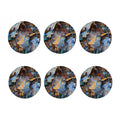 Frozen Oak leaf Print Coaster Set