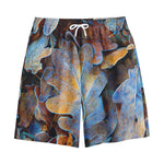 Frozen Oak leaf Print Cotton Shorts
