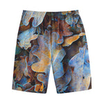 Frozen Oak leaf Print Cotton Shorts