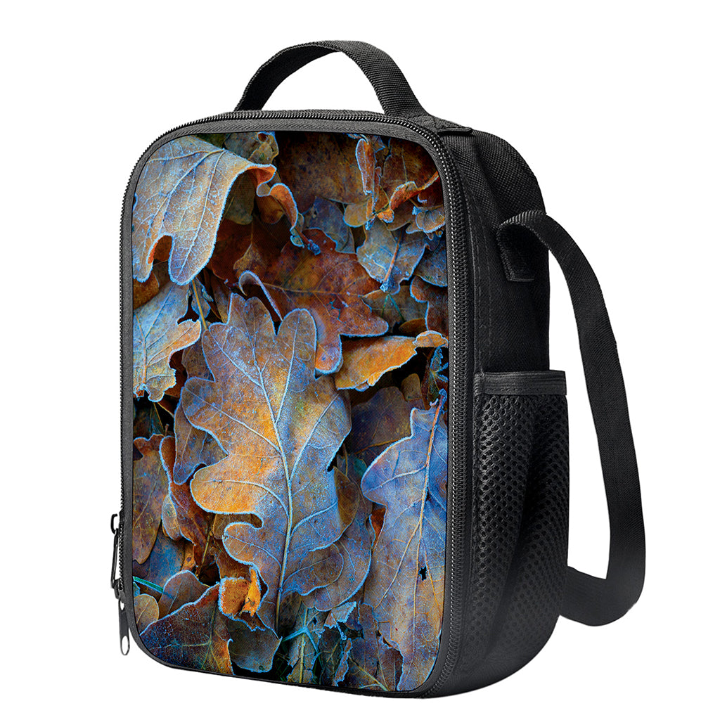 Frozen Oak leaf Print Crossbody Lunch Bag
