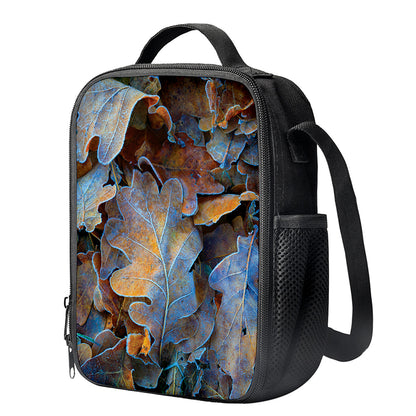 Frozen Oak leaf Print Crossbody Lunch Bag